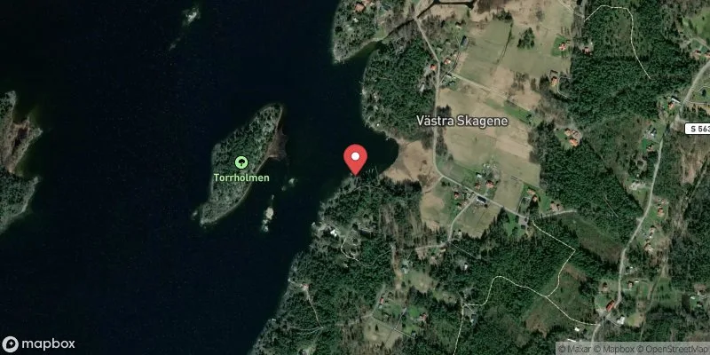 Satellitbild över Vänern, Västra Skagene i Hammarö