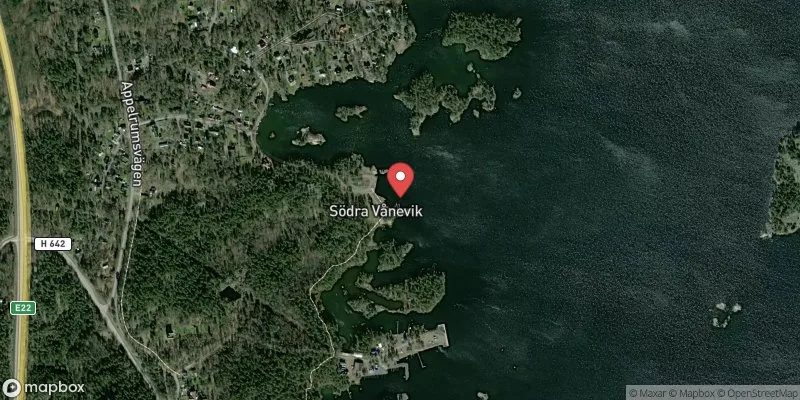 Satellitbild över Vånevik i Oskarshamn
