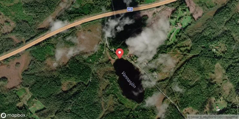 Satellitbild över Vannasjön i Bollebygd