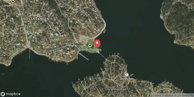 Satellitbild över Värtan, Svanholmen i Danderyd