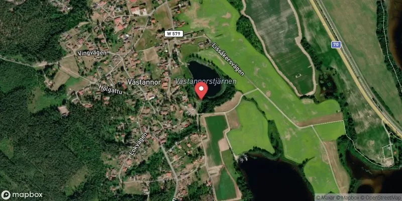 Satellitbild över Västannorstjärn i Leksand