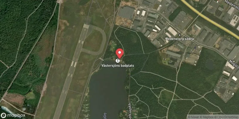 Satellitbild över Västersjön i Jönköping