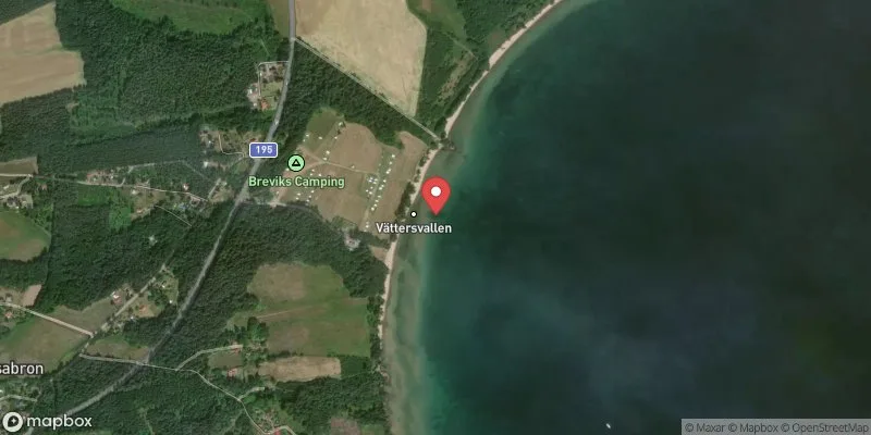Satellitbild över Vättern 7, Vättersvallen i Karlsborg