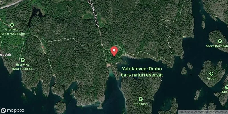 Satellitbild över Vättern, Djäknasundet i Karlsborg