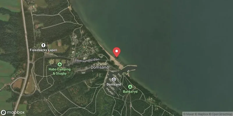 Satellitbild över Vättern, Domsand i Habo