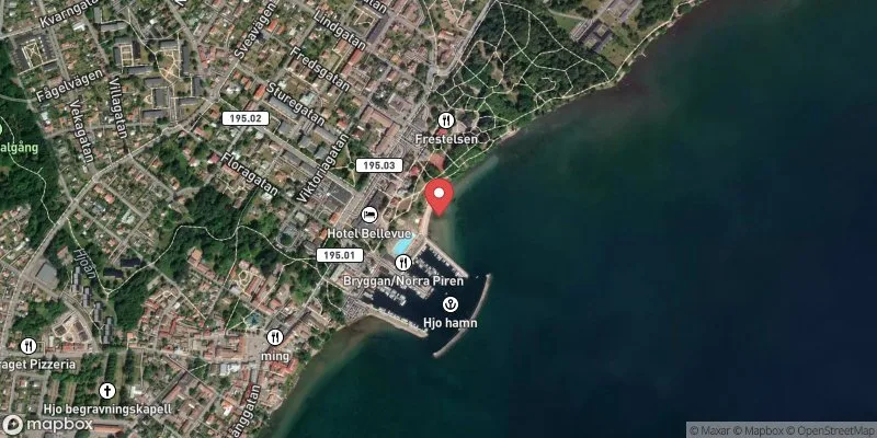 Satellitbild över Vättern, Guldkroken i Hjo