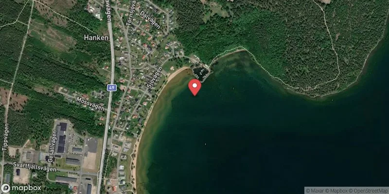 Satellitbild över Vättern, Hanken i Karlsborg