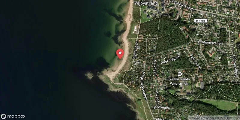 Satellitbild över Vejbystrand S i Ängelholm