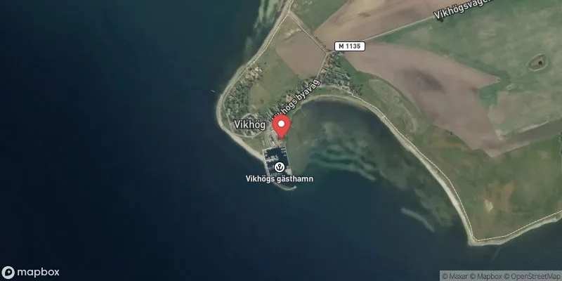 Satellitbild över Vikhögs hamn i Kävlinge