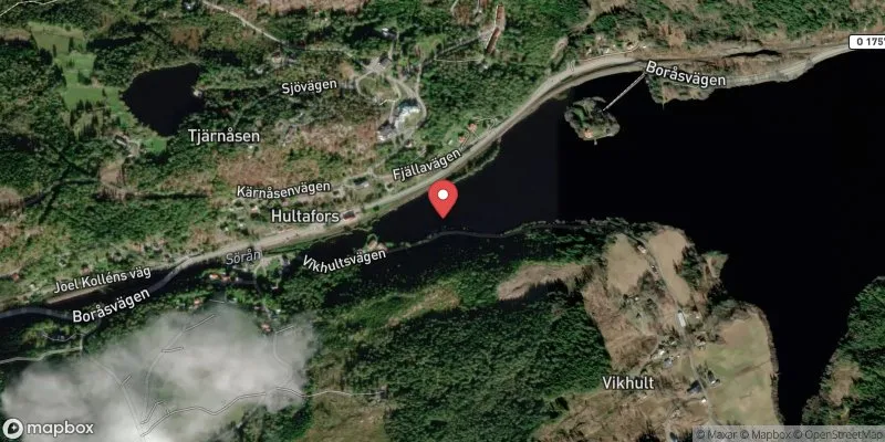 Satellitbild över Vikhult, Viaredssjön i Bollebygd