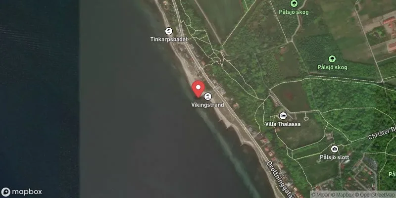 Satellitbild över Vikingstrand i Helsingborg