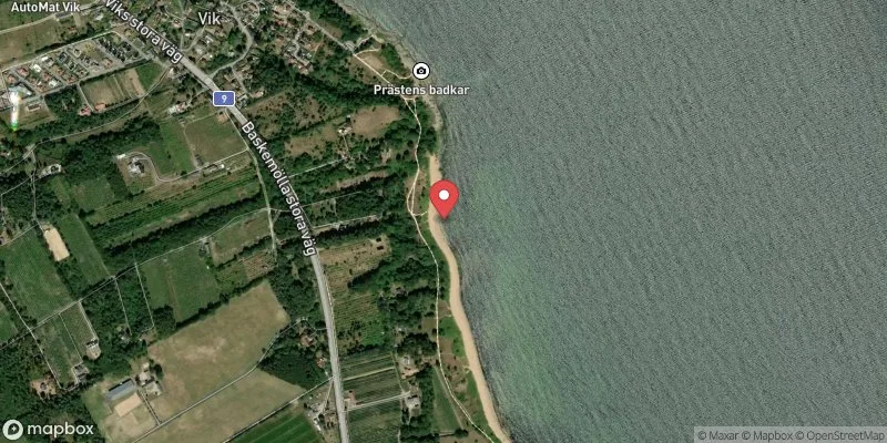 Satellitbild över Viks fiskeläge i Simrishamn