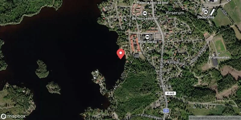 Satellitbild över Virserumssjön Kaffeberget i Hultsfred
