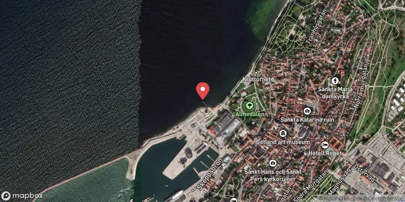 Satellitbild över Visby Havsbad i Gotland