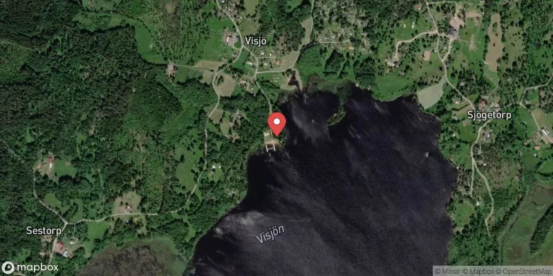 Satellitbild över Visjöbadet i Ödeshög