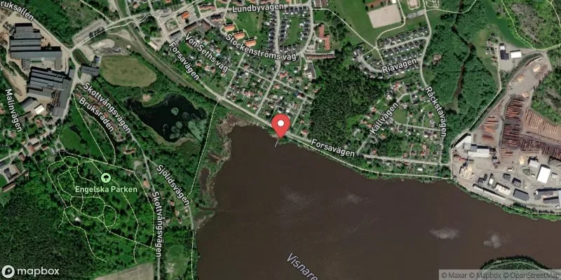 Satellitbild över Visnaren, Forsabadet i Strängnäs