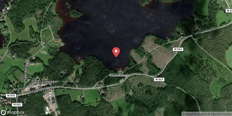 Satellitbild över Vitsand Sundborn i Falun