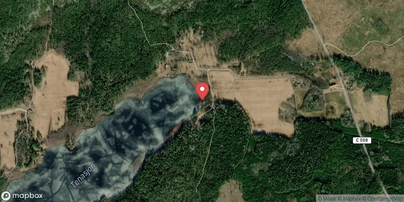 Satellitbild över Vittinge, Tenabadet i Heby