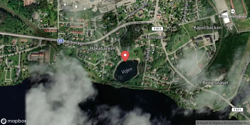 Satellitbild över Vojen, Ånge i Ånge