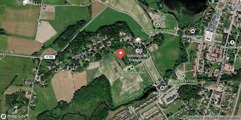 Satellitbild över Wijdammen i Ockelbo