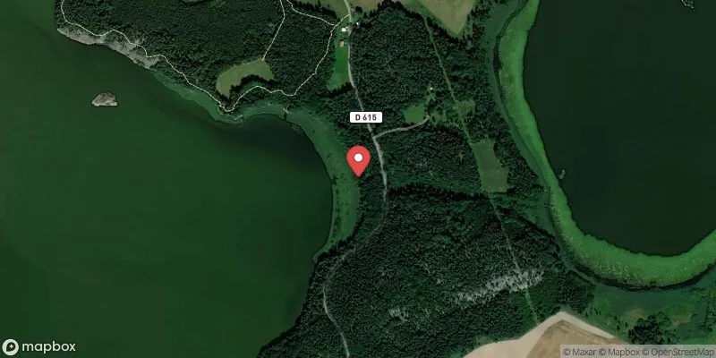Satellitbild över Yngaren, Harhålets badplats i Nyköping