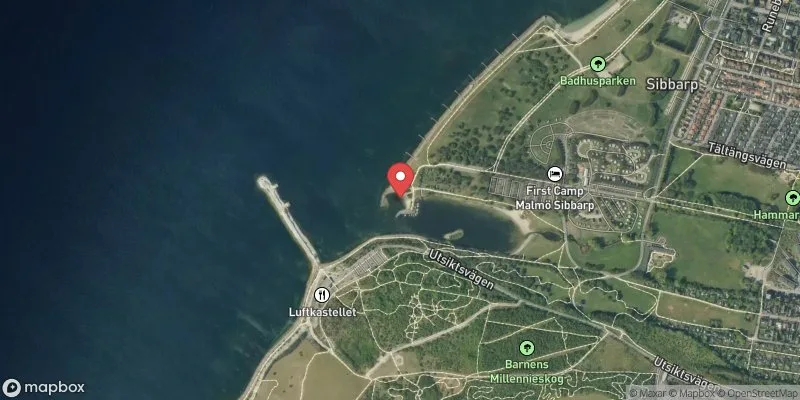 Satellitbild över Yttre Barnviken, Sibbarp i Malmö